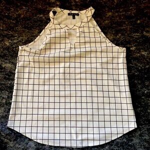 White A-line Sleeveless Blouse